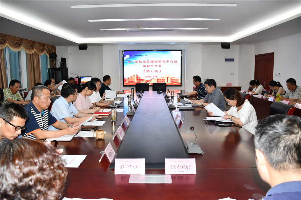 学校党委理论学习中心组专题学习习近平总书记“七一”重要讲话精神